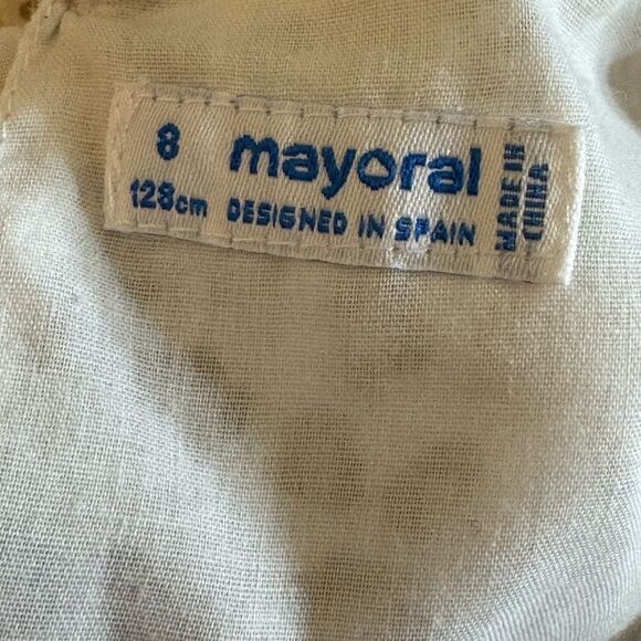 Mayoral Dress Girl Size 8 leopard print chiffon Ruffle 128 CM Made in Spain - Picture 12 of 13